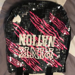 Pink sequin tote